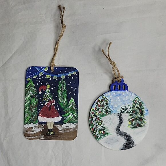 Other - Set of 2 Handpainted Christmas Ornaments